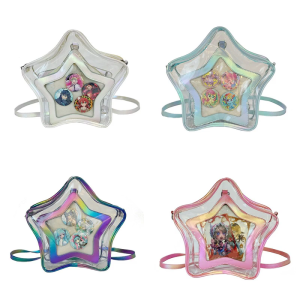 Elegant Crossbody Bag Sweet Star Design Shoulder Bags Adjustable Strap PU Leather Backpack for Women and Students