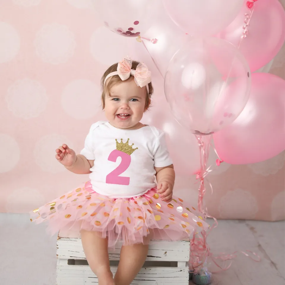 Half Birthday Outfit Baby Girl Bloomer Set, Pink & Gold – Needles Knots n  Bows