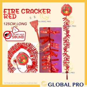 Crystal Tube LED Chinese New Year Firecracker with Sound CNY String Light Style Decorative Electric Firecracker 鞭炮造型灯