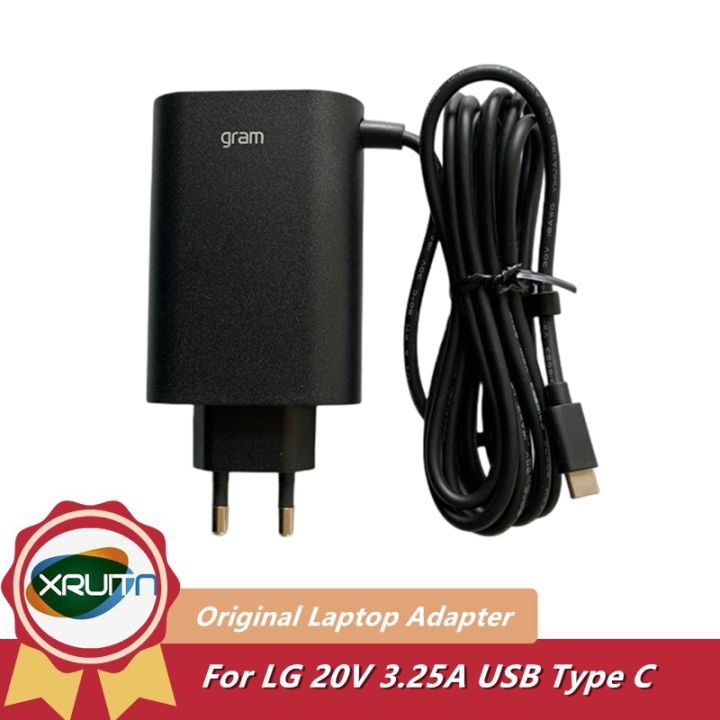 Genuine 65W USB Type C 20V Portable AC Adapter Fast Power - Main Image