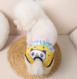 PE-1462 กางเกงอนามัยสัตว์เลี้ยง แพมเพิด สำหรับสุนัขและแมว ผ้ายืดนุ่ม ลายน่ารัก สีสันสดใส พร้อมส่งทันที