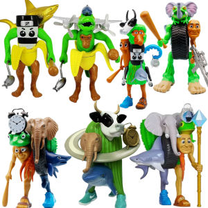 18cm Tung Tung Tung Sahur Action Figures Combination Boss Fusion Monster Anime Figure Model Toys Decoration Collection Funny Toy