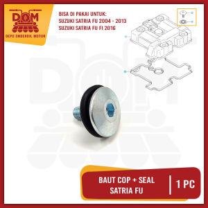 Baut Cop + Seal Satria FU 150 (PSP) Baud Silinder Head Satria Fu Kepala Kunci L Drat 6mm Suzuki