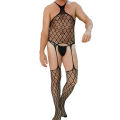 Open Crotch Bodysuit For Man Mesh Fishnet Bodystocking Sexy Lingerie Pantyhose Husband Sex Clothes Exotic Man Night Wear. 