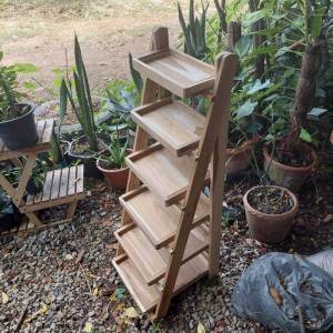 ชั้นไม้วางกระบองเพชร ชั้นโชว์สินค้า ชั้นวางต้นไม้ ชั้นวางกระถางต้นไม้ ชั้นสวนหย่อม ชั้นวางในครัว 6 ชั้น