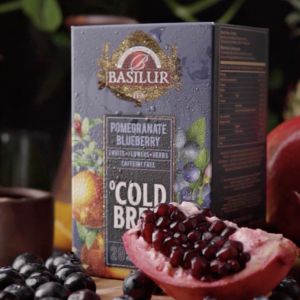 Basilur Tea Caffeine - Free Cold Brew - Pomegranate Blueberry Infusions (20 Sachets)