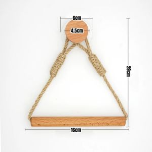 Vintage Bath Decor Tissue Holder Paper Roll Macrame Towel Rack Hanging Rope Wall Home Decoration Bathroom Supplies AT