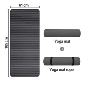 Yoga mat Exercise Workout mat Ultra wide Gym mat Soft Non-Slip Gym equipment set for home