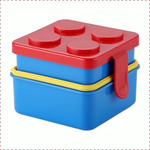 Bento Box Building Blocks Good Sealing Tableware Disposable Non-toxic Material Cartoon Durable