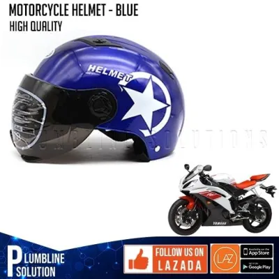 Motorcycle Helmet Bike Helmet Half Open Face For Men & Women (High Quality) Matte Black / Glossy Black / Red / Blue / Pink - Motorbike Helmet for Adult Car Accessories Accessory YY XD