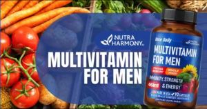 Mens Multivitamin with Lions Mane & Ginseng High Absorption B-Complex for Focus Strength & Meta