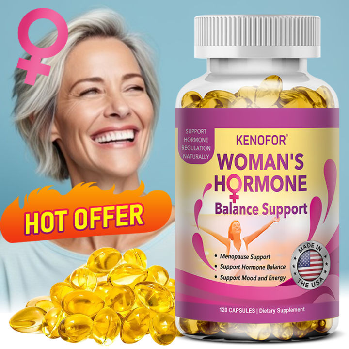 Female hormone balance supplement, menopausal support, natural mood regulation, and overall