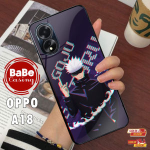 Casing Case Oppo A18 Terbaru Jujutsu Casing Hardcase Softcase Glossy