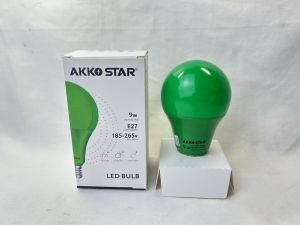 bóng đèn LED tròn 9W AKKO STAR màu đỏ 53579 hoặc màu xanh lục 53586