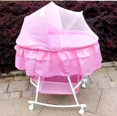 Multi function Baby Cradle Bed Crib and Rocker Baby Crib Baby Bed Portable Cradle Cart Rocker Bed Baby Basket With Mosquito Net Bassinet