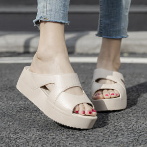 [ส่งเร็วพิเศษ!] 🔥Margotu🔥รองเท้าแตะลิ่มของผู้หญิง ฤดูร้อนพื้นหนาใช้ในบ้านรองเท้าแตะและรองเท้าแตะกันลื่นหนาพิเศษ รองเท้าแตะลำลอง