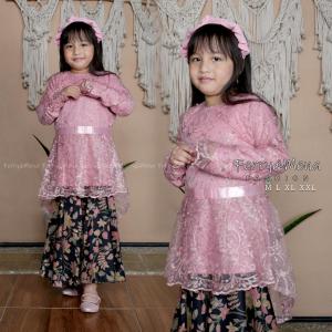 Setelan Aurora Kids 2024 untuk 5 - 12 Tahun Kebaya Tile Anak dan Rok Duyung Kondangan Hajatan Kebaya Modern Set Kebaya Anak Kebaya Anak Kebaya tulle Kebaya Wisuda