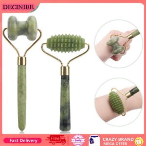 DECINIEE Facial Massage Roller Guasha Scraper Double Heads Natural Jade Xiuyu Stone Face Lift Slimming Skin Care Neck Thin Lift Tools