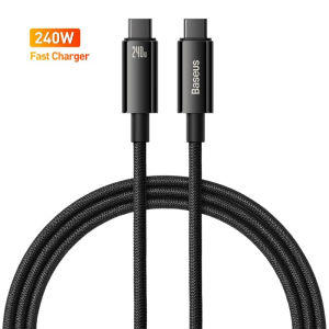 🥇✅SG READY STOCK✅Baseus PD3.1 USB Type C Cable for iPhone 15Pro Realme Samsung S23 Supercharge 240W/100W Fast Charger Type C Cable for Macbook