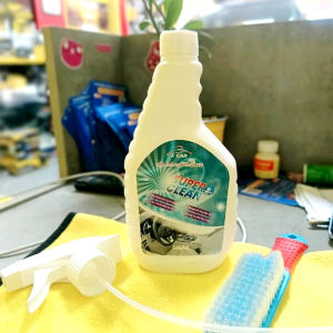 Chai Xịt Vệ Sinh Nội Ngoại Thất Ô Tô Super Clean 500ml Làm Sạch Khử Mùi Kính Ghế Da Nỉ Xe Hơi - Kèm Khăn Lau