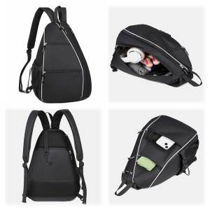 Mireille Pickleball Bag Racketball Sling Bag Multifunctional Sports Backpack Multi-pockets Pickleball Paddle Backpack Tennis Bag