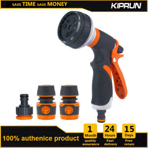 หัวท่อน้ำแบบแรงดันสูงปรับได้8โหมดหัวฉีดน้ำฉีดน้ำในสวนแบบปรับได้สำหรับล้างรถต้นไม้สนามหญ้าสปริงเกอร์รดน้ำในสนามพร้อมขั้วต่อ