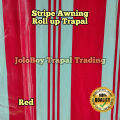 (8x8 feet) ROLL-UP STRIPES AWNING TRAPAL LONA TOLDA TARPAULIN TARP. 