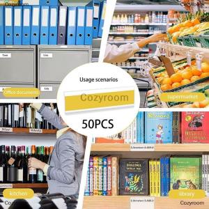 [COD] Cozyroom 50Pcs Self Adhesive Price Tag Holder Supermarket Price Signs Price Tag Display Shelf Price Label Holder Clear PVC