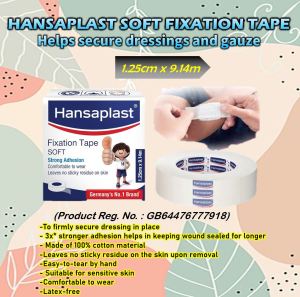Hansaplast Fixation Micropore Surgical Tape 0.5 inch 1.25cm (Without Dispenser)