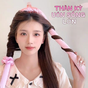 Thanh cuốn tóc uốn xoăn sóng nước không nhiệt gây hại cho tóc