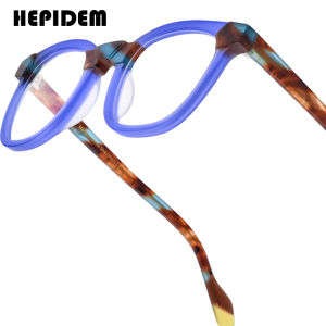 HEPIDEM Multi Acetate Glasses Frame Men Brand Design Square Eyeglasses Women Japanese Handmade High Quality Spectacles Johnny Depp Optical Eyewear 9287
