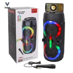 Wireless BT Speakers with Mic & Radio Portable Subwoofer Music Player Rechargeable Party Stereo Speaker for Home Gathering Party [Vodool Shophouse]