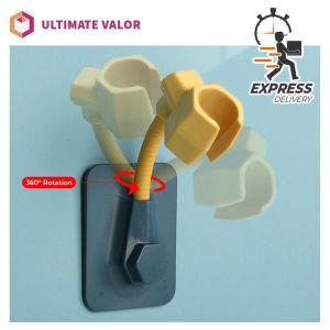 SG SELLER No Drilling Shower Head Holder Bendable and Tillable Holder Shower Caddies & Hangers