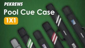 PEKREWS Pool Cue Case Soft Pool Stick Case 1x1 Holds 1 Butt and 1 Shaft with Queue Zipper Pocket Sturdy Polyester Billiard Cue Bag with Shoulder Strap Handle Billiard Stick Bag for Men and Women