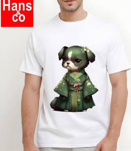 Kaos Pria Premium 3 Dimensi Tshirt 0blong Animasi Green Dog Katun 24s 100% H082 By Hans & co