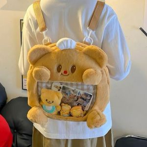 Butter bear cute kids backpack bear cartoon fashion trending shoulder bag handbag