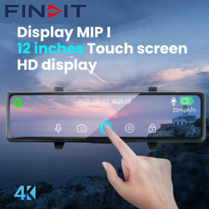 FINDIT MALL 12 Inch 4K 3840x 2160  Mirror Dashcam Car Rearview Mirror WiFi DVR Night Vision Car DVR Dash Camera Black Box Dashcam