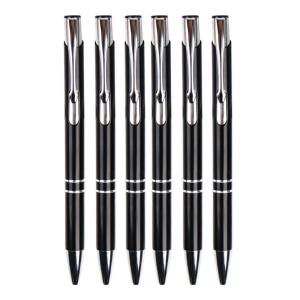 6Pcs Retractable Metal Ballpoint Pen Business Signing Pen with Metal Pen Clip 1.0mm Smooth to Write for Office Women Men