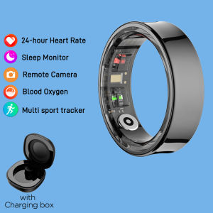 2025 R09 Smart Ring for Men & Women - Health & Fitness Tracker with Skin Temperature Monitoring Sleep Analysis 24/7 Activity Tracking - Includes Wireless Charging Case - Compatible with Android & iOS - Perfect Valentines Day Gift for Couples