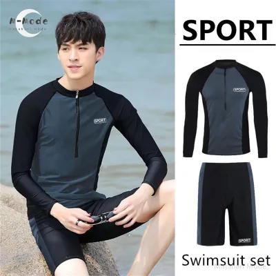 Diving Suit Couple Swimsuits Mens Snorkeling Suit Quick-Drying Women Conservative Surfing Swimsuit
