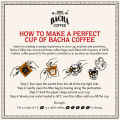 Bacha Coffee | 1910 Fine Flavoured, 100% Arabica Beans, Medium Roast, x12 Individually Wrapped Single Serve Filter Bags. 