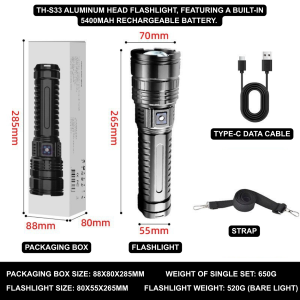 Z-Gadget⚡ 1000W High Powerful LED Flashlights with Type-C Rechargeable with White Laser COB & Zoomable with Long Range LED Torch Light
