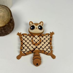 LIAND Cute Flying Squirrel Pendant Creative 3D Printed Funny Flying Mice Finger Toy Handicraft Animal Simulation Model Accessories