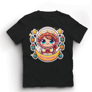 Baju Atasan Anak Perempuan Lebaran Ramadan Karakter Cewek Muslim Lucu Import 1 - 10 Tahun - Hypelane