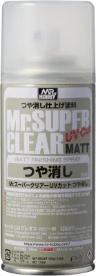 MR. SUPER CLEAR UV CUT Spray 170ml – Mr Hobby Top Coat for Doll Figurines | Anti-Fade UV Protection