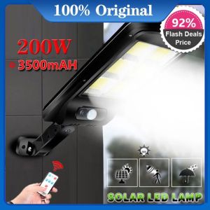 ANBOLT 200W Lampu Solar Lampu Tenaga Surya LAMPU JALAN LED Surya Anti Tenaga Air Sensor Gerak + Remote COD Morinome