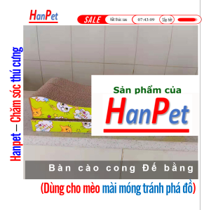 Hanpet - Cào móng mèo giấy bàn cào móng cho mèo 5 loại chống mèo cào sô pha và mèo phá đồ đạc