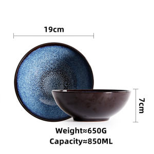 FCOMK American Style Stoneware Dinnerware Set Dinner Plate Deep Dish Salad Bowl Ceramic Home Tableware Star Design Series