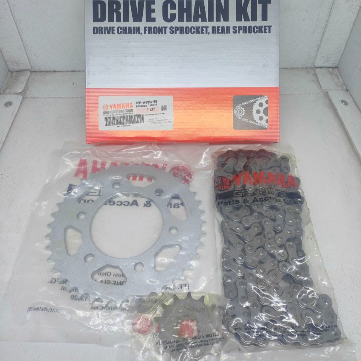 Gearset Girset Gir Gear Set Rantai Rante Yamaha Byson Bison Karbu 45P