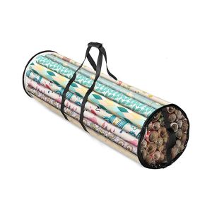 BUNNY Transparent Wrapping Paper Storage Bag Large Capacity Cylinder Decorative Papers Organizer Multipurpose PVC Gift Wrapping Roll Organizer Gift Packaging